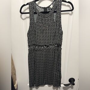 H&M black and white cut out dress